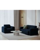 Canapé Velours Jasmin 2 Places bleu roi - 170x95x72 cm
