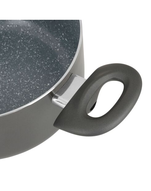 Faitout avec couvercle vapeur autan induction gris - d.20x9 cm