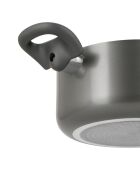 Stoofpot met stoomdeksel autan inductie grijs - d.20x9 cm