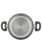 Stoofpot met stoomdeksel autan inductie grijs - d.20x9 cm