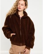 Veste en Fausse Fourrure Zosia chocolat