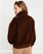 Veste en Fausse Fourrure Zosia chocolat