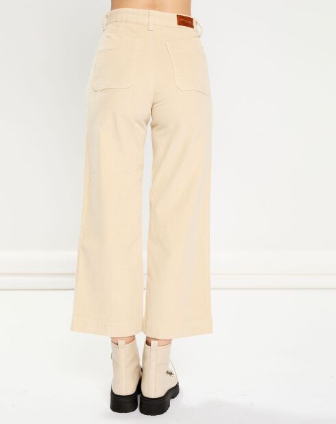 Atlanta V zandkleurige corduroy broek