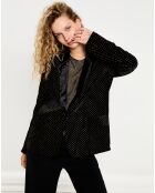 Veste en Velours Vaira noire