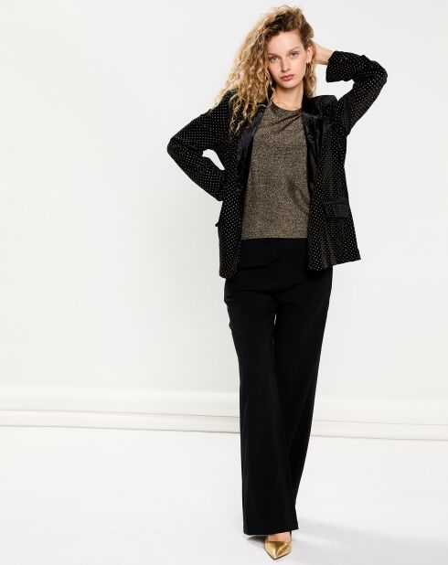 Veste en Velours Vaira noire