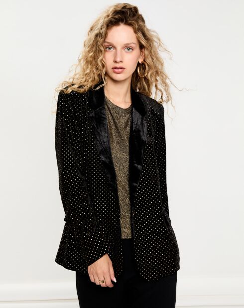 Veste en Velours Vaira noire