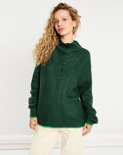 Pull en Laine & Mohair mélangés Sierra vert