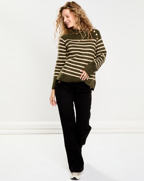Pull Effie kaki/beige