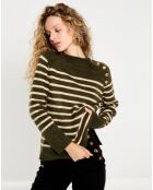 Pull Effie kaki/beige