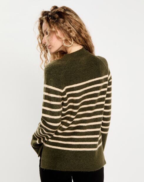 Pull Effie kaki/beige
