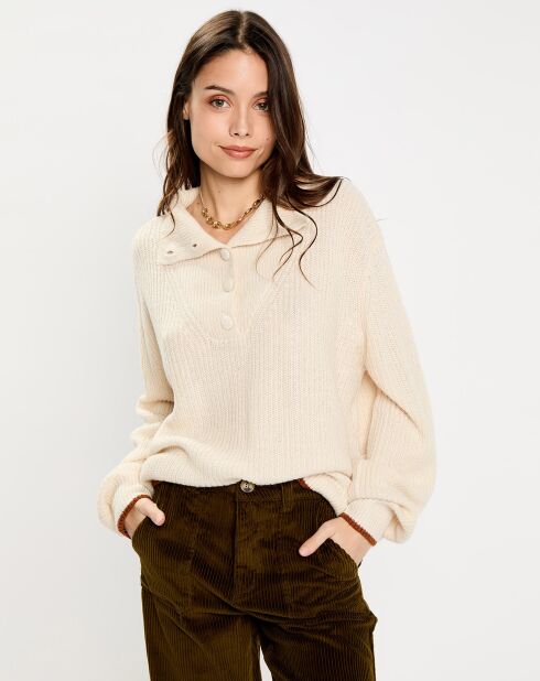 Pull en Laine & Mohair mélangés Sierra écru