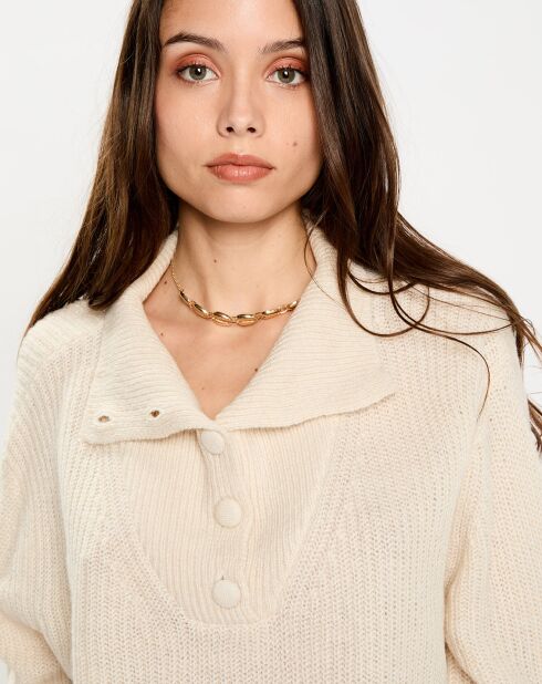 Pull en Laine & Mohair mélangés Sierra écru