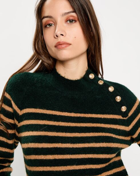 Pull Effie vert foret/praline