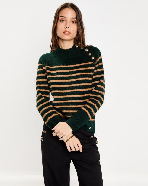 Pull Effie vert foret/praline