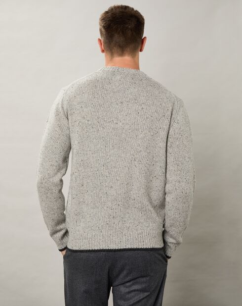 Pull en Laine mélangée Marl Crew gris chiné marbré