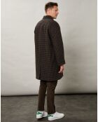 Manteau 100% Laine Vierge Calvin marron