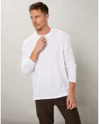 T-Shirt Henley Ls blanc