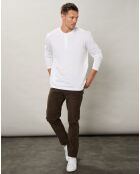 T-Shirt Henley Ls blanc