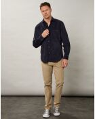 Chemise regular en Velours côtelé Paul Pat marine foncé