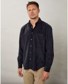 Chemise regular en Velours côtelé Paul Pat marine foncé