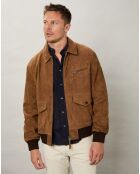 Veste en Velours de Cuir Dayton faon