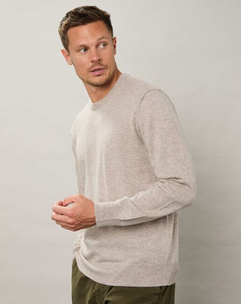 Pull en Laine & Cachemire Crew naturel