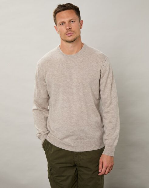 Pull en Laine & Cachemire Crew naturel