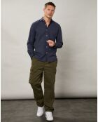 Chemise slim en Flanelle Storm marine