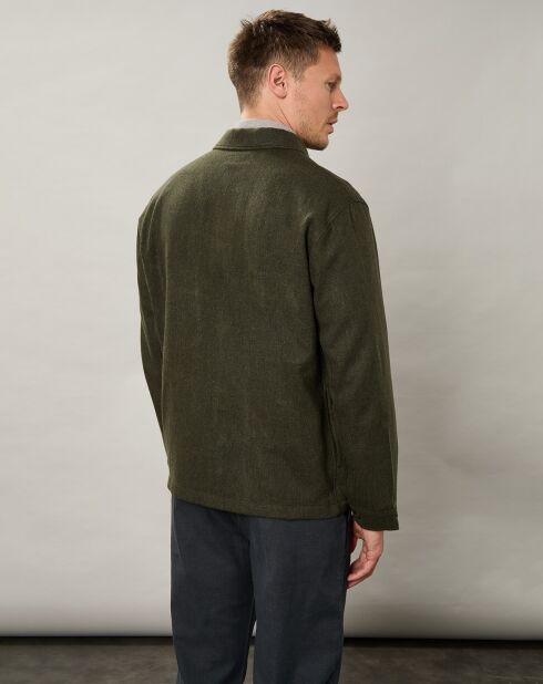 Blouson en Laine mélangée Day vert armée