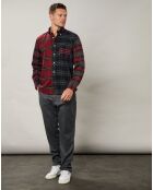 Chemise regular en Flanelle Pitt à carreaux patch