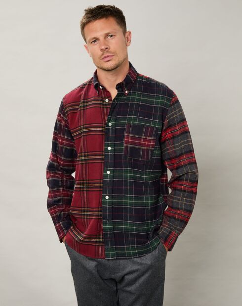 Chemise regular en Flanelle Pitt à carreaux patch