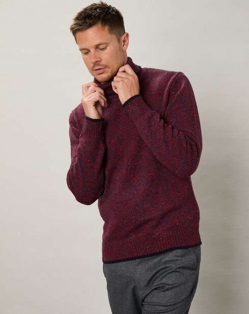 Pull en Laine mélangée Marl Roll Neck marl rouge