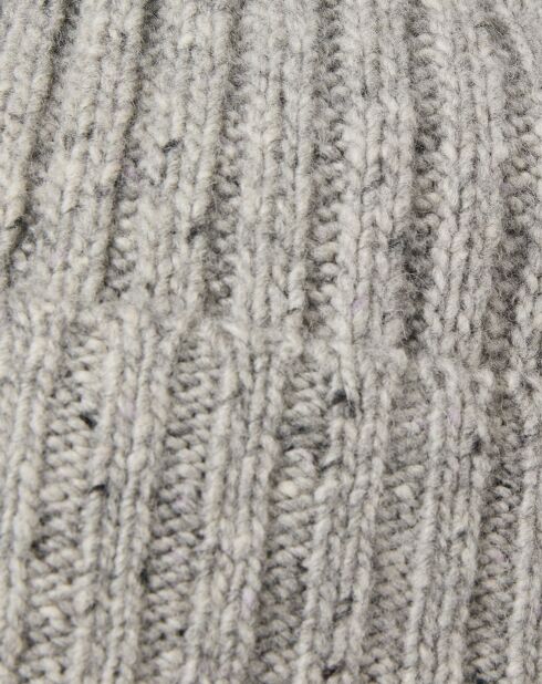 Bonnet en Laine mélangée Donegal Beanie gris clair