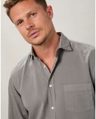 Chemise regular Paul Pat vert de gris