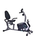 Vélo d'appartement semiallongé modèle horizon edition 2024 noir/gris - 117.5x50x110 cm