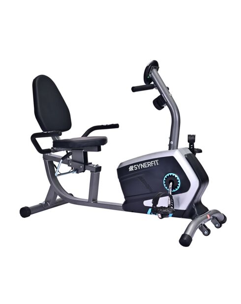 Vélo d'appartement semiallongé modèle horizon edition 2024 noir/gris - 117.5x50x110 cm