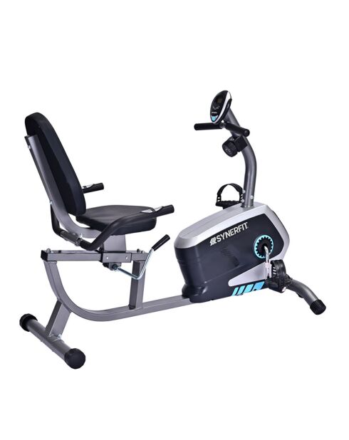 Vélo d'appartement semiallongé modèle horizon edition 2024 noir/gris - 117.5x50x110 cm