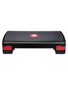 Step modulable avec réhausses 66cm modèle stepx noir/rouge - 66x28 cm