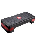 Step modulable avec réhausses 66cm modèle stepx noir/rouge - 66x28 cm