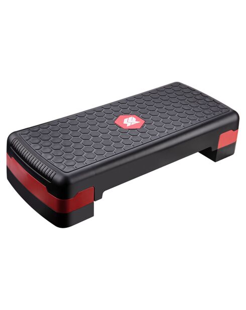 Step modulable avec réhausses 66cm modèle stepx noir/rouge - 66x28 cm