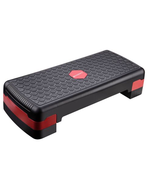 Step modulable avec réhausses 66cm modèle stepx noir/rouge - 66x28 cm