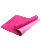 Tapis de Yoga antidérapant Modèle Zenith edition 2024 en caoutchouc naturel  rose  - 183x61x0.6 cm