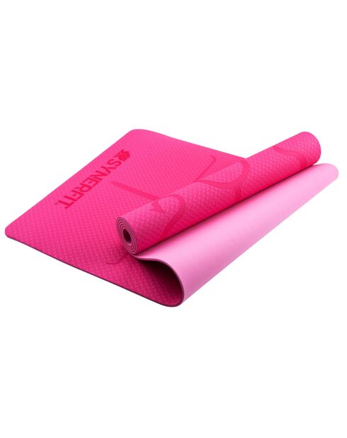 Tapis de Yoga antidérapant Modèle Zenith edition 2024 en caoutchouc naturel  rose  - 183x61x0.6 cm