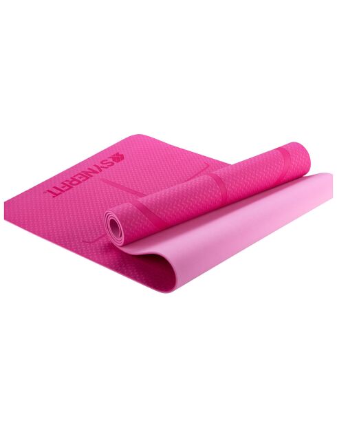 Tapis de Yoga antidérapant Modèle Zenith edition 2024 en caoutchouc naturel  rose  - 183x61x0.6 cm