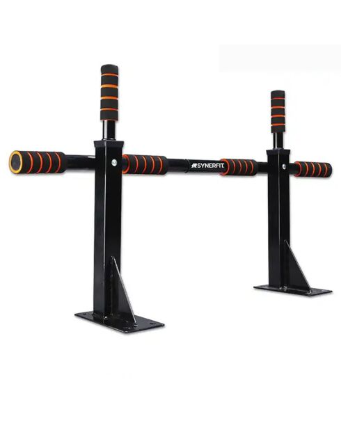 Barre de traction synerfit à fixation murale multifonctionnelle 120kg noir - 94x50 cm