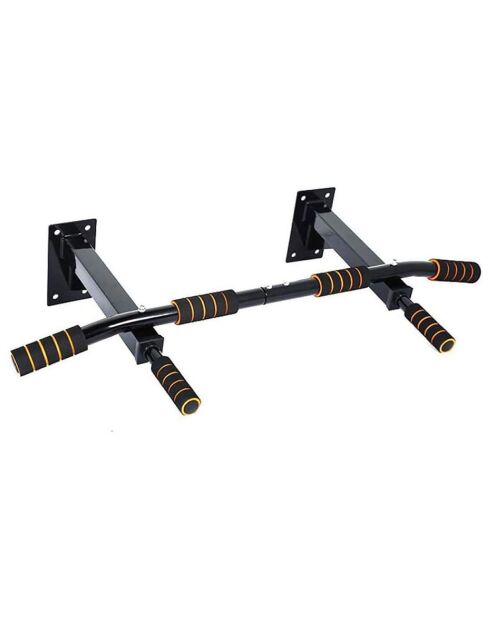Barre de traction synerfit à fixation murale multifonctionnelle 120kg noir - 94x50 cm