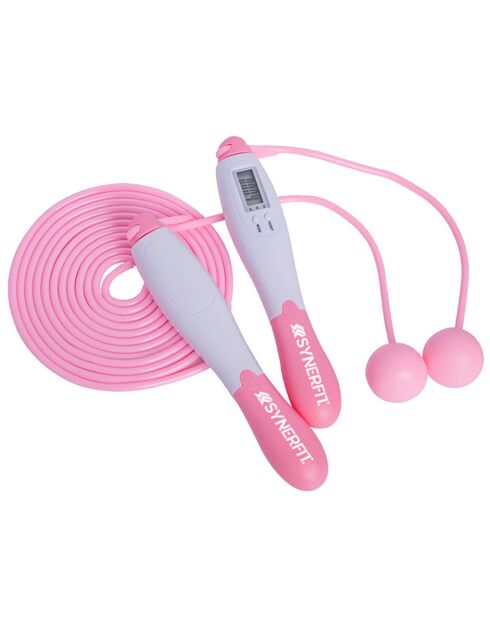 Corde à sauter synerfit avec compteur numérique  rose  - 20x4x3 cm