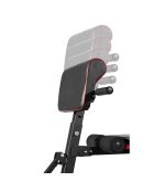 Banc de musculation synerfit multifonctions entraînement complet noir/rouge - 42x130x40-102 cm