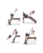 Banc de musculation synerfit multifonctions entraînement complet noir/rouge - 42x130x40-102 cm