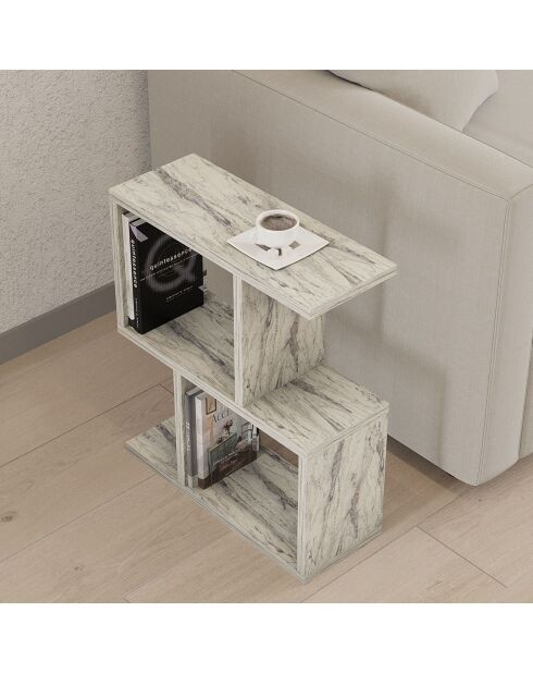 Table d'appoint Zet marbre freesia - 45x51.4x17 cm